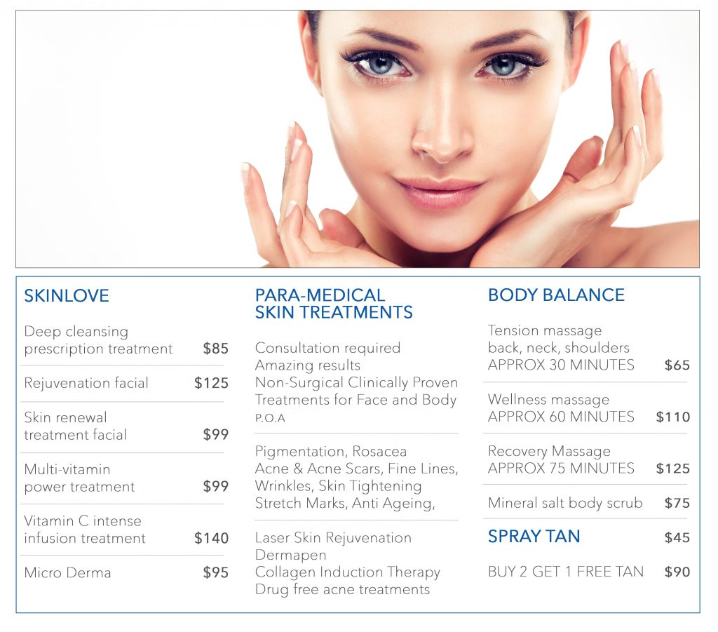 Visible Changes Beauty Clinic Adelaide Price List